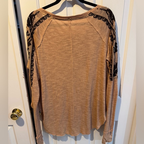 NWOT Free People Tall Tales Embellished Boho Long Sleeve Tunic Top - Picture 7 of 10